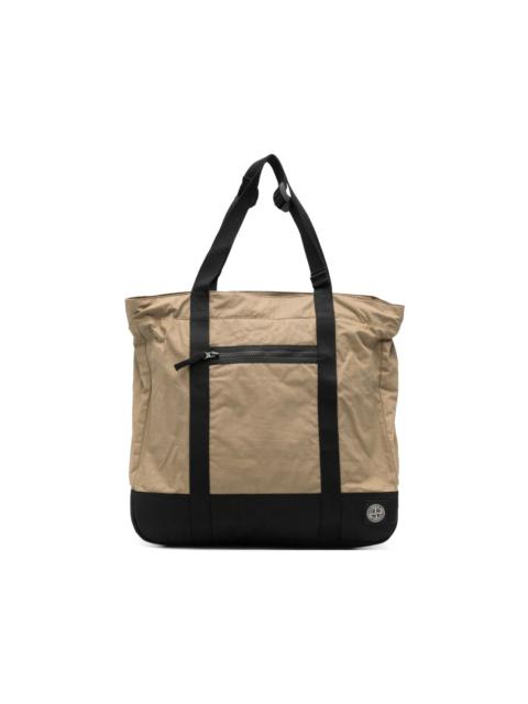 Stone Island logo-patch tote bag