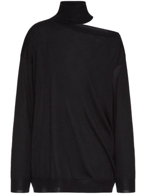 Valentino cut-out roll-neck jumper