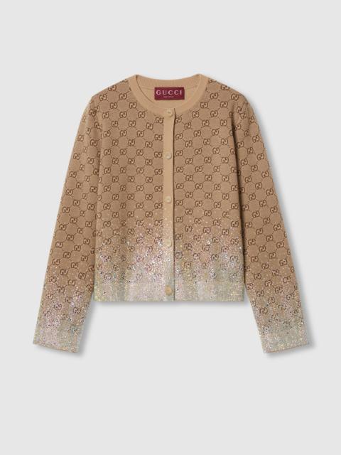 GUCCI Embroidered wool GG jacquard cardigan