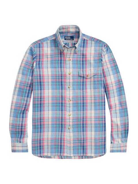Polo Ralph Lauren Men's Classic-Fit Plaid Twill Shirt - Blue Pink Multi