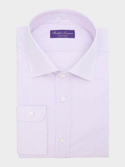 Ralph Lauren Men's Cotton Petite Bengal Stripe Dress Shirt
