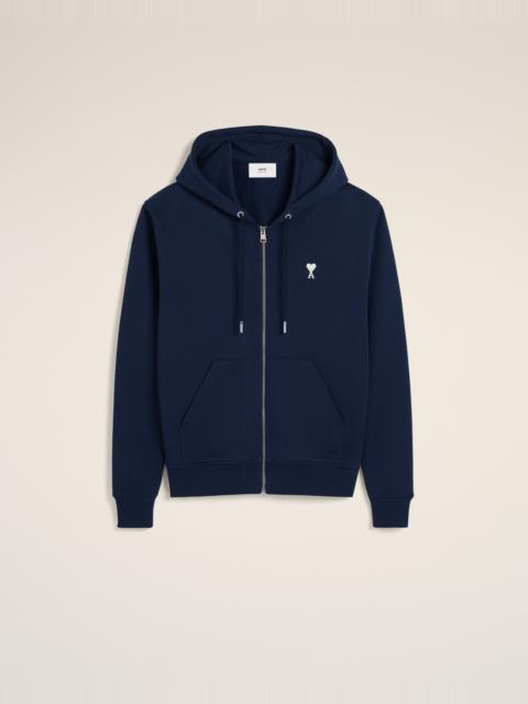 AMI Paris RED AMI DE COEUR ZIPPED HOODIE | REVERSIBLE