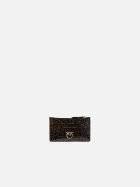 PINKO PINKO GALLERIA CROC-PRINT CARD HOLDER