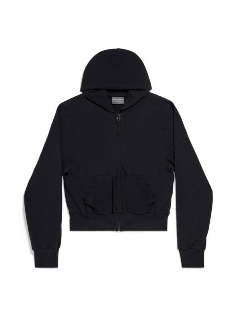 Women's Zip-up Hoodie Fitted in Black