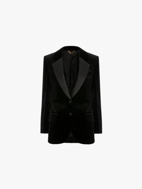 Victoria Beckham Single Breasted Tailored Jacket In Black