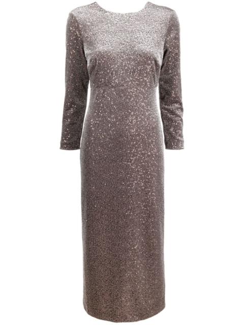 PESERICO sequin-embellished velvet midi dress