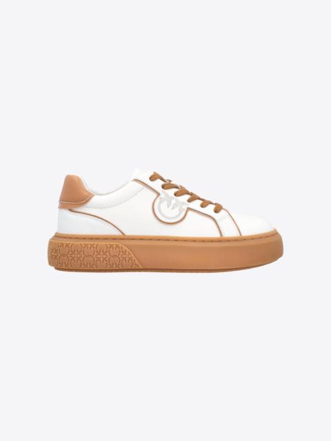 LEATHER SNEAKERS WITH CONTRASTING DETAILS