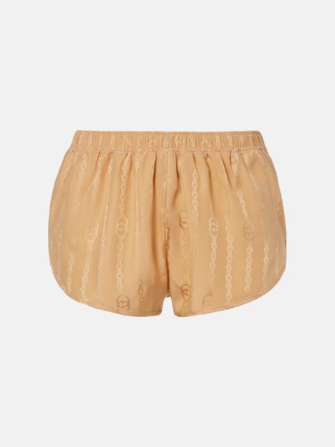 GUCCI Interlocking G silk jacquard shorts