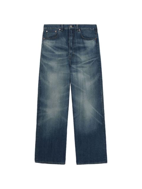 faded-effect selvedge jeans