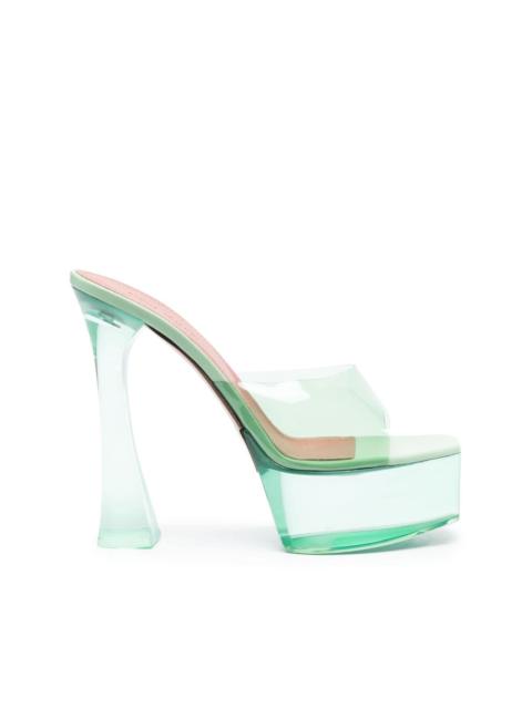 Dalida Glass 145mm platform sandals