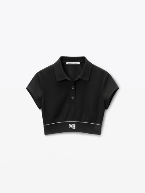 Alexander Wang Cheerleader Polo Top in Pique