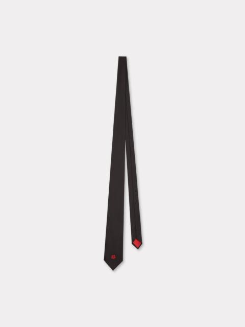 KENZO 'KENZO Crest' embroidered silk tie
