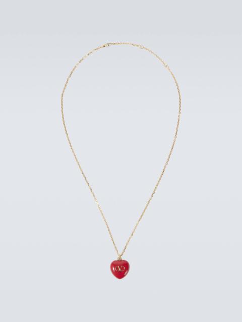 Valentino Cœur Royal VLogo pendant necklace