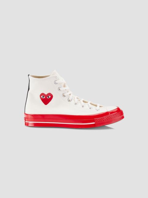 Comme des Garçons PLAY Unisex CdG PLAY x Converse Chuck 70 High-Top Sneakers - Off White