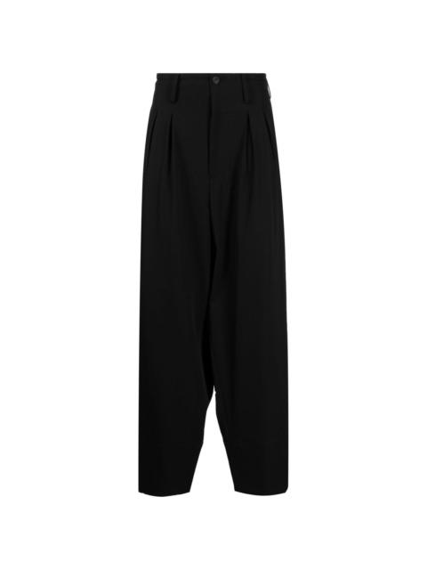 wool loose fit trousers