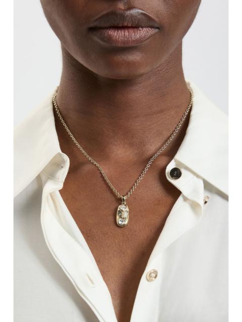 KAREN MILLEN Crystal Pebble Pendant Necklace