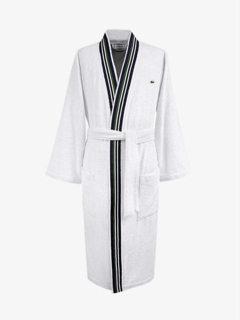 LACOSTE Club self-tie organic cotton dressing gown