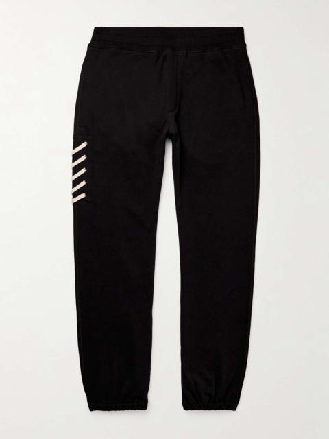 Lace-Detailed Organic Cottton-Jersey Sweatpants