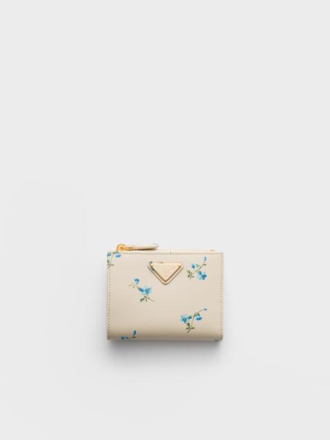 Prada Small printed Saffiano leather wallet
