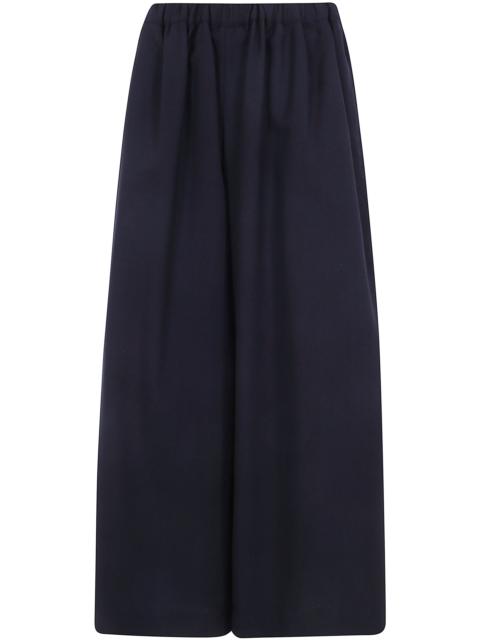 Comme Des Garçons Trousers Wide-Leg "Wool Georgette"