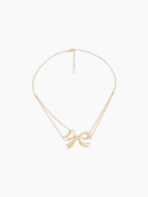 NINA RICCI DOUBLE CHAIN BOW NECKLACE