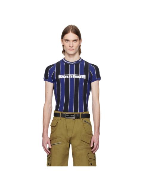 Martine Rose Blue Logo Tight T-shirt