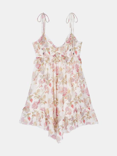 The Kooples SHORT FLORAL PRINTED SILK DRESS
