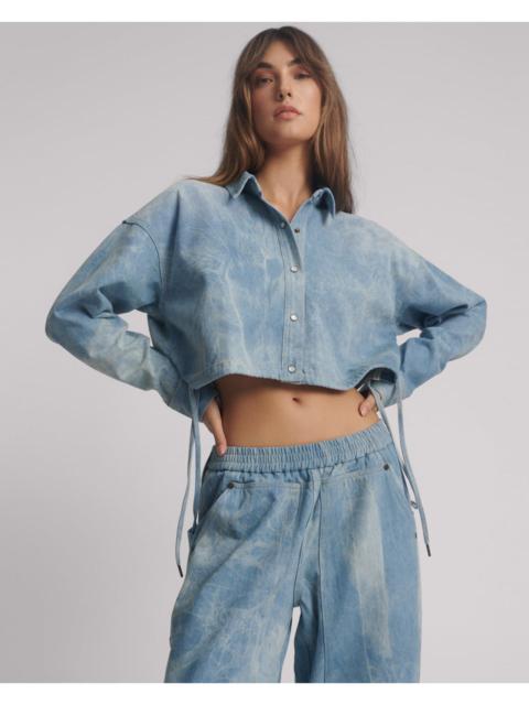 ONE TEASPOON Denim Bubble Shirt - Cloudy Blue