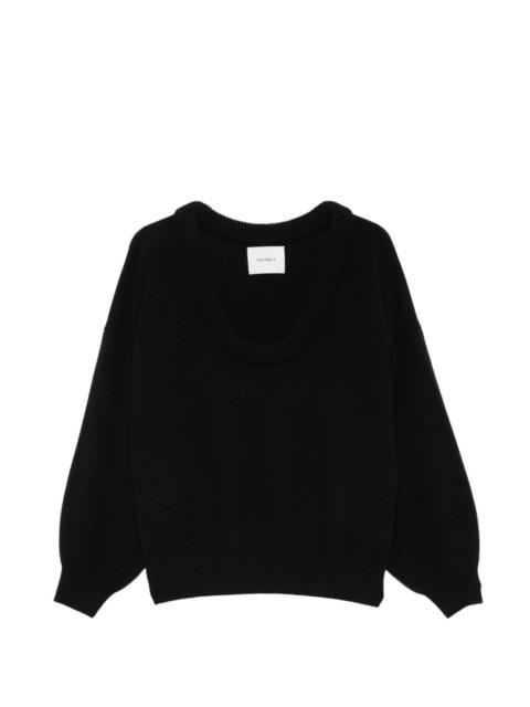 LISA YANG Doria off-shoulder ribbed-trim sweater