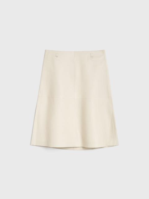 Double leather skirt off-white