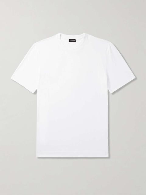 ZEGNA Slim-Fit Logo-Embroidered Cotton-Jersey T-Shirt