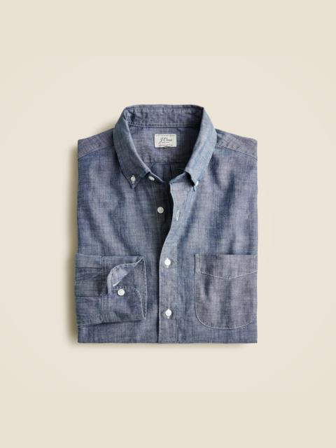 J.CREW Slim organic cotton chambray shirt in one-year wash