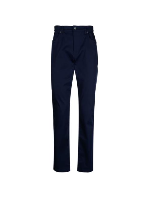 front-fastening straight-leg trousers