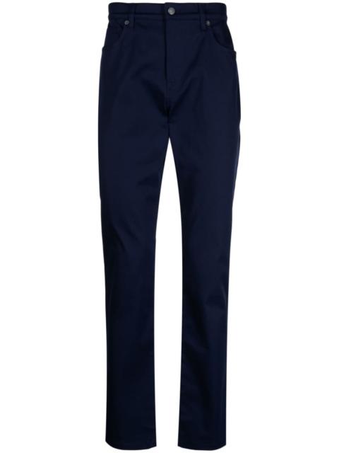 front-fastening straight-leg trousers