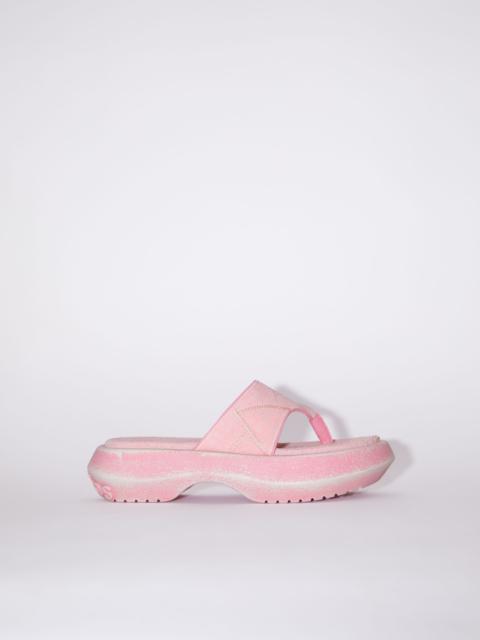 Acne Studios Reversed leather sandals - Blush pink