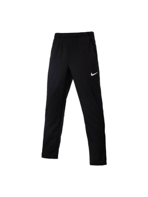 Nike 남자 나이키 드라이 피트 팀 솔리드 컬러 로고 스트레이트 스포츠 바지 / 바지 / 조깅 블랙 DM6627-010