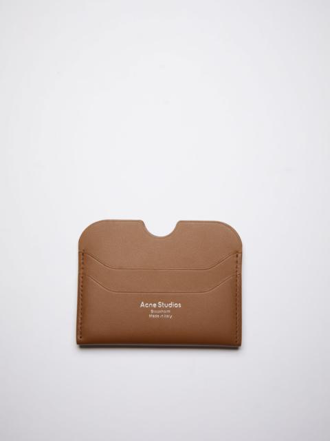 Acne Studios Leather card holder - Camel brown