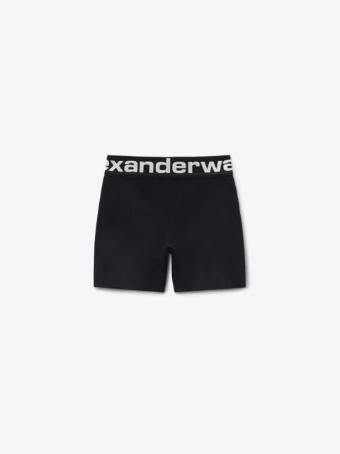 Alexander Wang logo elastic bike short