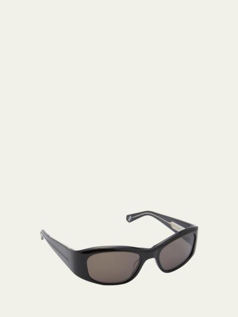 Mr. Leight Men's Aloha Rectangle Acetate Sunglasses