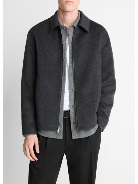 Splittable Wool-Blend Zip-Front Jacket
