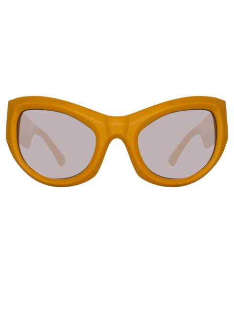 Dries Van Noten DRIES VAN NOTEN WRAP SUNGLASSES IN YELLOW