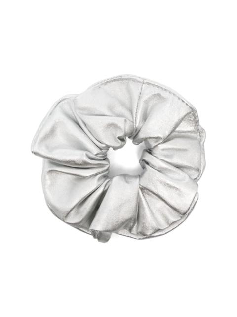 MANOKHI metallic-finish leather scrunchie