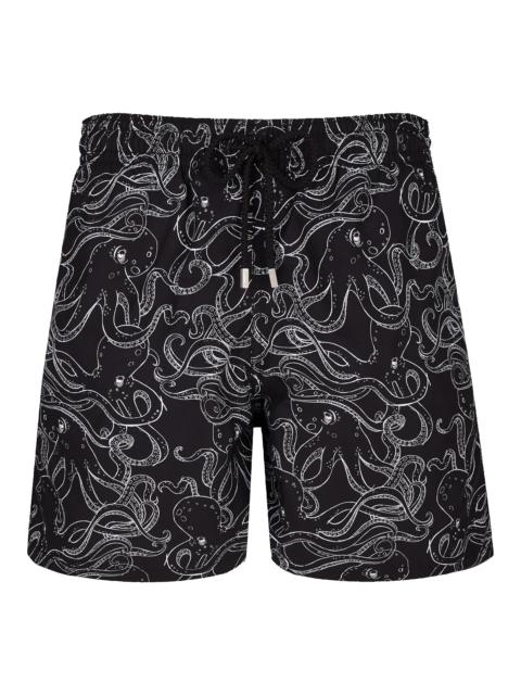 Vilebrequin Men Swim Trunks Black Octopus