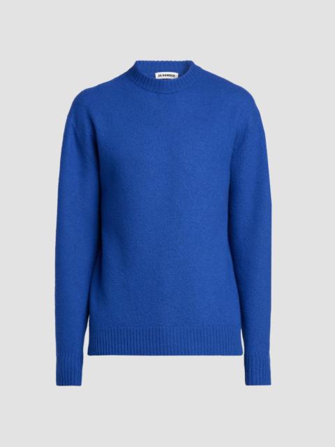 Jil Sander Men's Bouclé Wool-Cashmere Crewneck Sweater - Ink