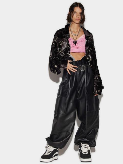 DSQUARED2 LEATHER CARGO PANTS