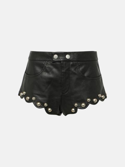 Alana leather shorts