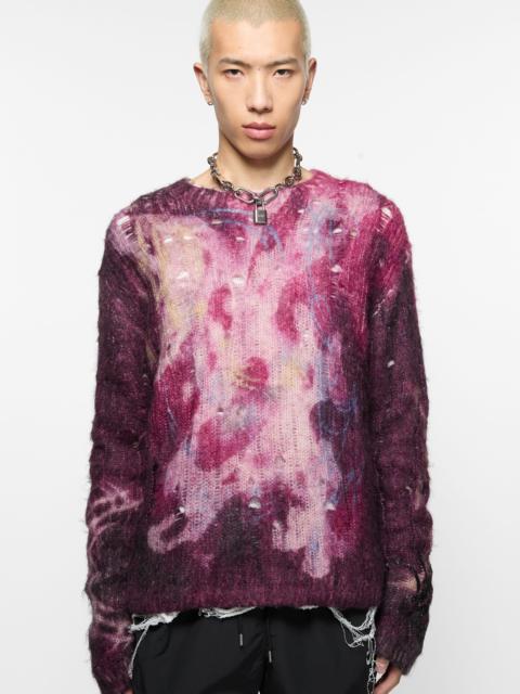 Acne Studios Printed knit jumper - Dark purple
