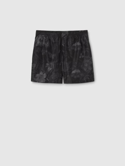 GUCCI Printed nylon swim shorts