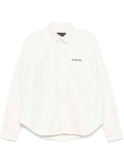 BALENCIAGA Embroidered-logo Shirt