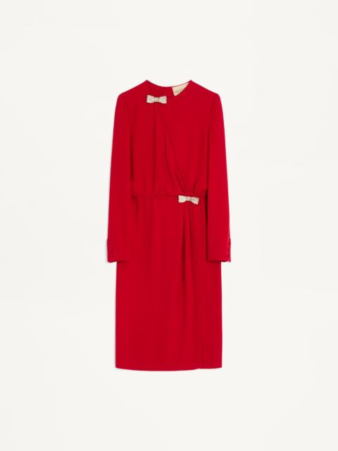 Valentino EMBROIDERED CADY COUTURE MIDI DRESS